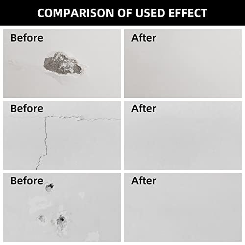 Globalcom Drywall Repair Kit, Spackle Wall Repair Kit Drywall Putty for Filling Holes and Creak Damage Drywall Patch Nail Hole Filler for Walls Quick and Easy Solution - Image 2