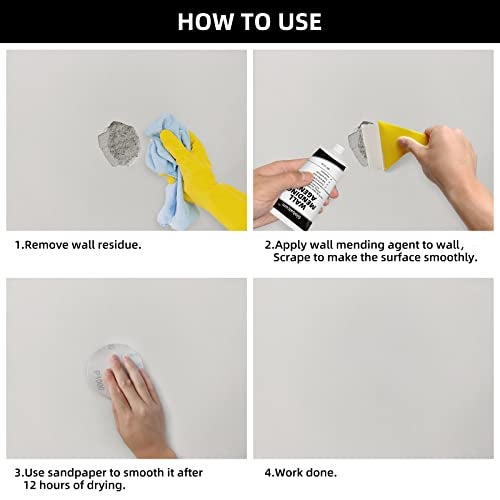Globalcom Drywall Repair Kit, Spackle Wall Repair Kit Drywall Putty for Filling Holes and Creak Damage Drywall Patch Nail Hole Filler for Walls Quick and Easy Solution - Image 3