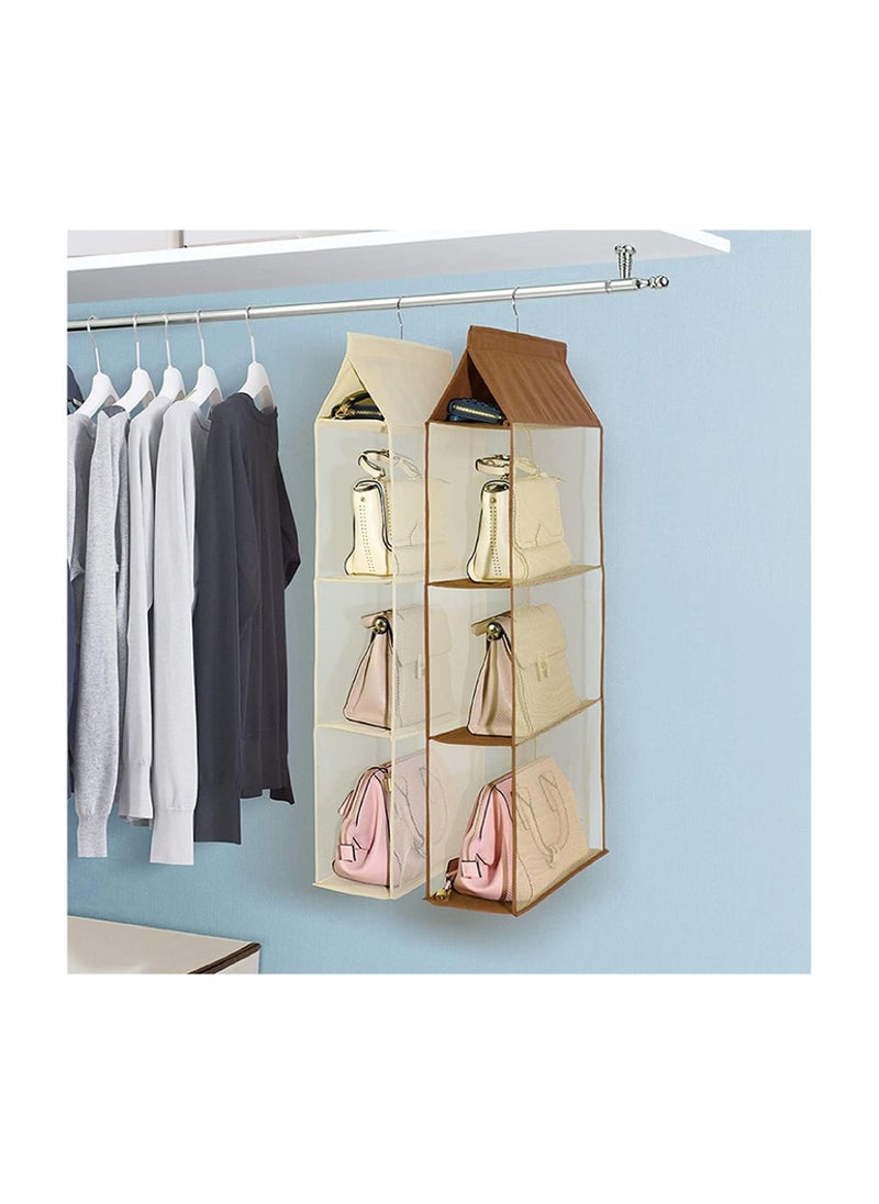 Detachable Hanging Handbag Organizer,Purse Storage Bag for Closet with 3 Shelves Storage Purse Holder for Wardrobe Closet Space Saving Purse Organizers System(baige) - pzsku/Z7BF1647E867E8EA1E592Z/45/_/1733926000/d9bcdf26-a8a8-4cc8-814a-270afe8b4c9c