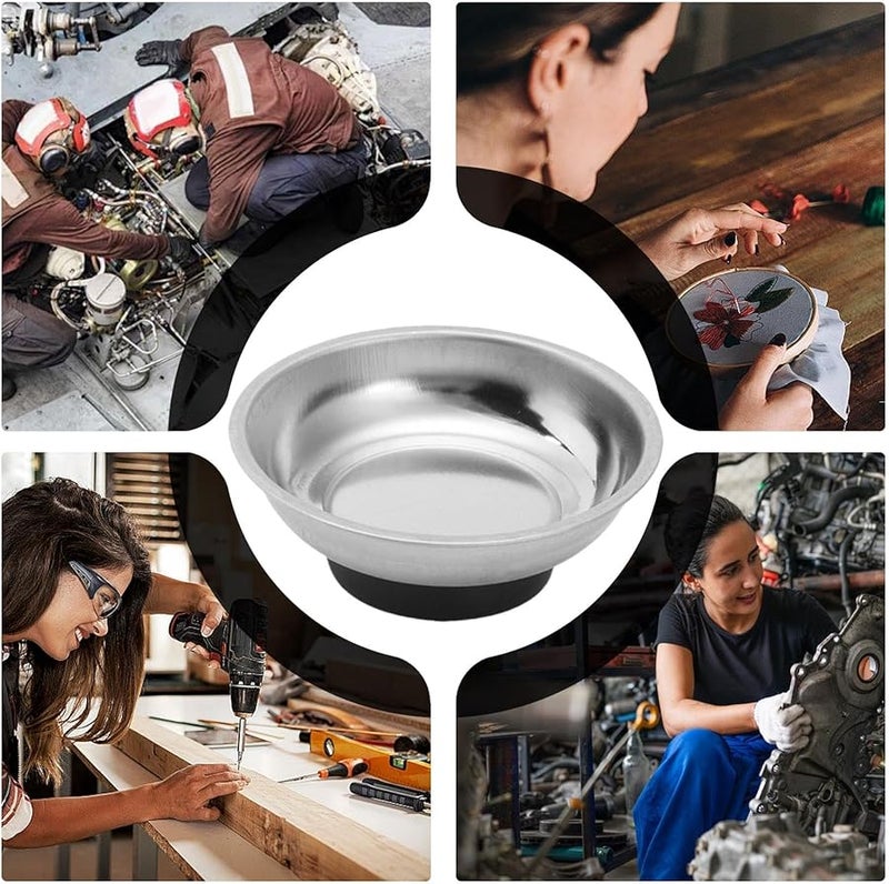 4 Inches Magnetic Parts Bowl Portable Tool Holder For Workbenches Repair Stations - Image 5