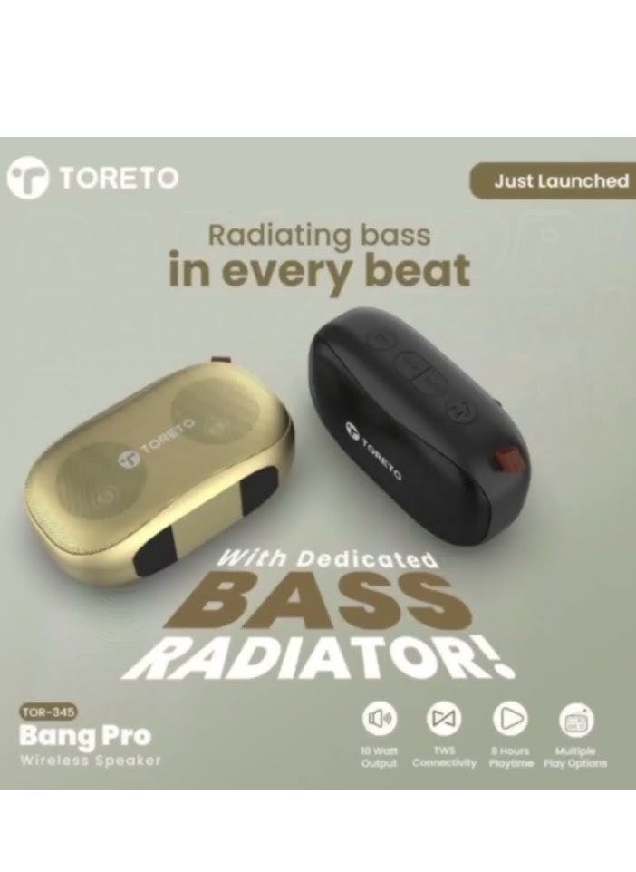Toreto Toreto Wireless Speaker Bang Pro with Radiating Bass in Every Beat TOR 345  - Image 4