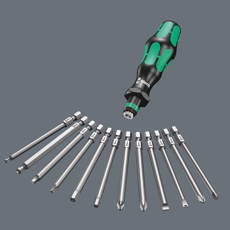 Wera KK 40 Kraftform Bit Holding Screwdriver and Pouch Set (7-Piece) - Ergonomic Tool for Professionals - Image 4