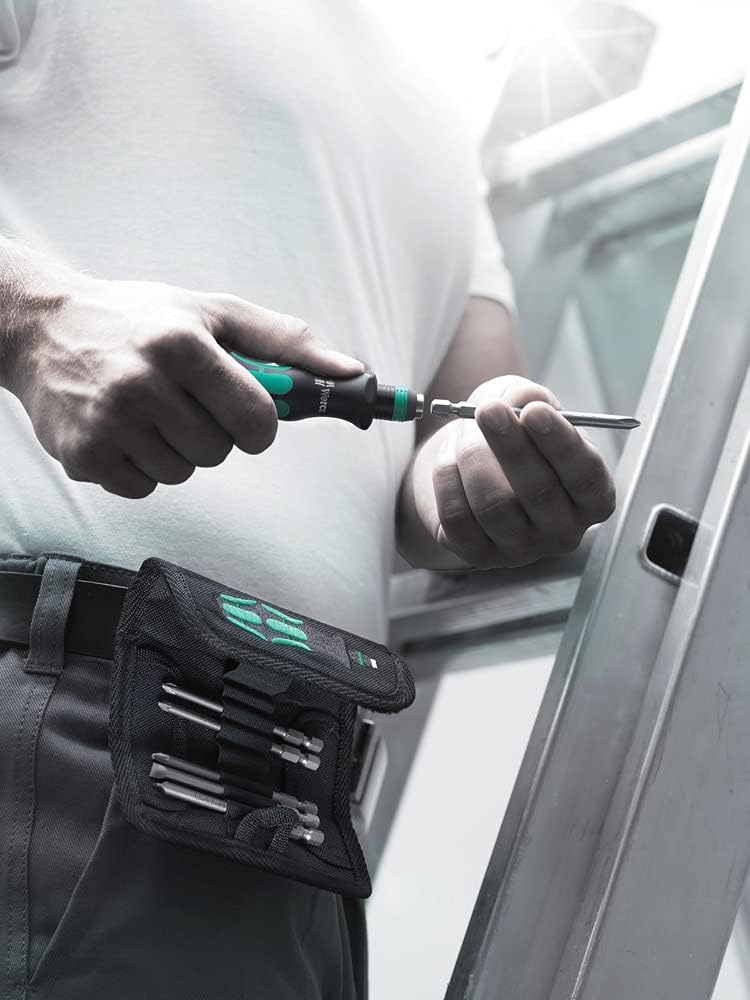 Wera KK 40 Kraftform Bit Holding Screwdriver and Pouch Set (7-Piece) - Ergonomic Tool for Professionals - Image 3