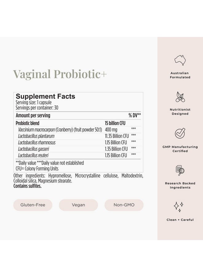 JSHealth مكمل بروبيوتيك مهبلي من JSHealth - يدعم صحة المسالك البولية والمهبلية - علاج عدوى الخميرة المستقر على الرف للنساء (30 كبسولة) - Image 5