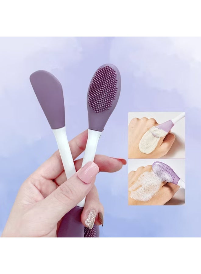 فرشاة مزدوجة الجوانب لوضع قناع الوجه وغسول الوجه بألوان متنوعة (قطعة واحدة) - Image 3