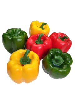 Excefore Lifelike Fake Red Pepper Chili Garland & Toy, Artificial Simulation Bell Pepper Display Props Faux Bell Pepper, Mini Fake Vegetable Hot Chili for Home Kitchen Decoration & Photography Props  - Image 1