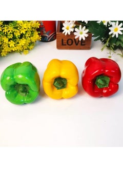 Excefore Lifelike Fake Red Pepper Chili Garland & Toy, Artificial Simulation Bell Pepper Display Props Faux Bell Pepper, Mini Fake Vegetable Hot Chili for Home Kitchen Decoration & Photography Props  - Image 4