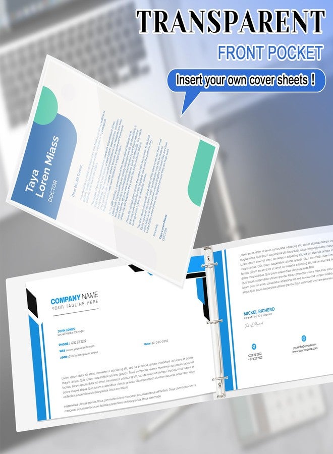 مجلدات عرض Humyoun مكونة من 4 قطع، مقاس 11 × 17 بوصة، مع جيب للغطاء، 3 حلقات مقاس 2 بوصة، مجلدات عرض متينة بحلقات D، اقتصادية، تتسع لورق مقاس 11 × 17 بوصة، مناسبة للأعمال الفنية والمخططات، المكتب، المنزل، أماكن العمل (أبيض) - Image 4