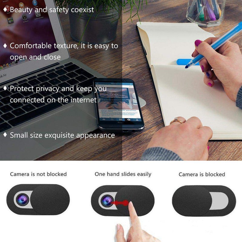 Aolvo Ultra Thin 0.03-inch Web Camera Cover/Blocker Slider for HP MAC MacBook Pro IMAC Logitech XPS iPad Mini PC Laptop Smartphone (Black) - Image 3