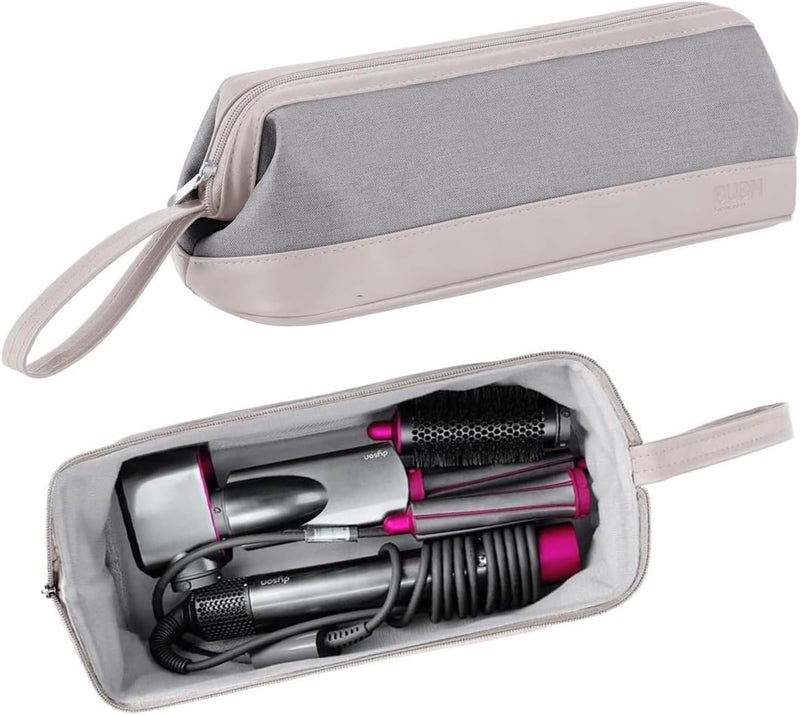 BUBM Travel Case for Dyson Airwrap StylerShark FlexstylePortable Carrying Case for Dyson Supersonic Hair DryerWaterproof AntiScratch Dustproof Protection Organizer Travel Storage Bag Light Gray - Image 2