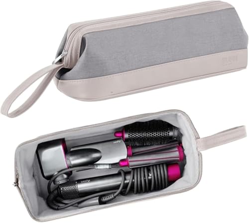 BUBM Travel Case for Dyson Airwrap StylerShark FlexstylePortable Carrying Case for Dyson Supersonic Hair DryerWaterproof AntiScratch Dustproof Protection Organizer Travel Storage Bag Light Gray - Image 1