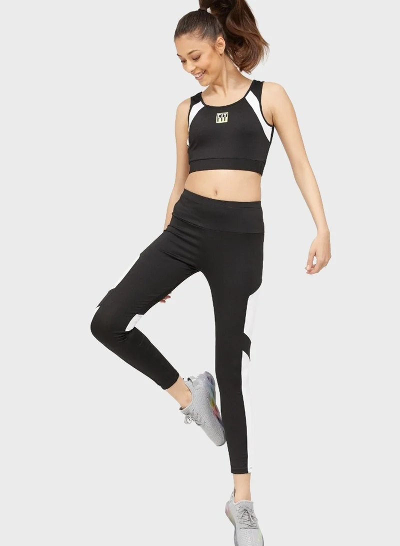 Blue Age Wide Waist Sports Leggings