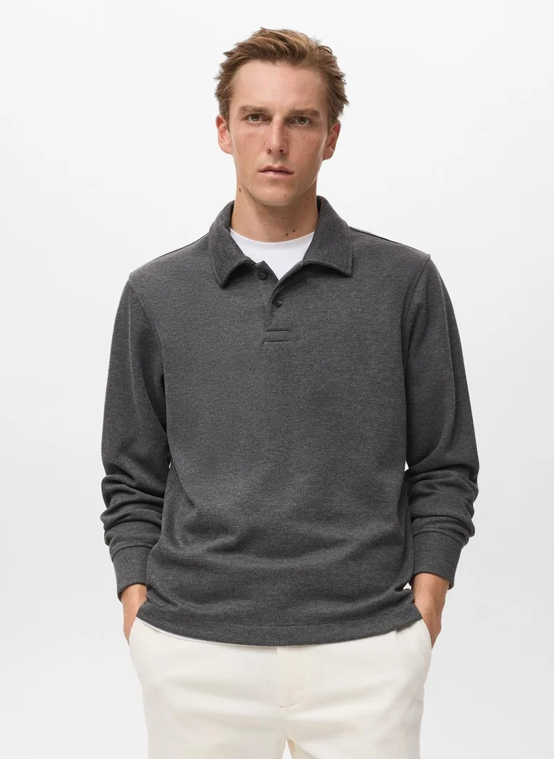 Mango Man Regular-fit polo sweatshirt