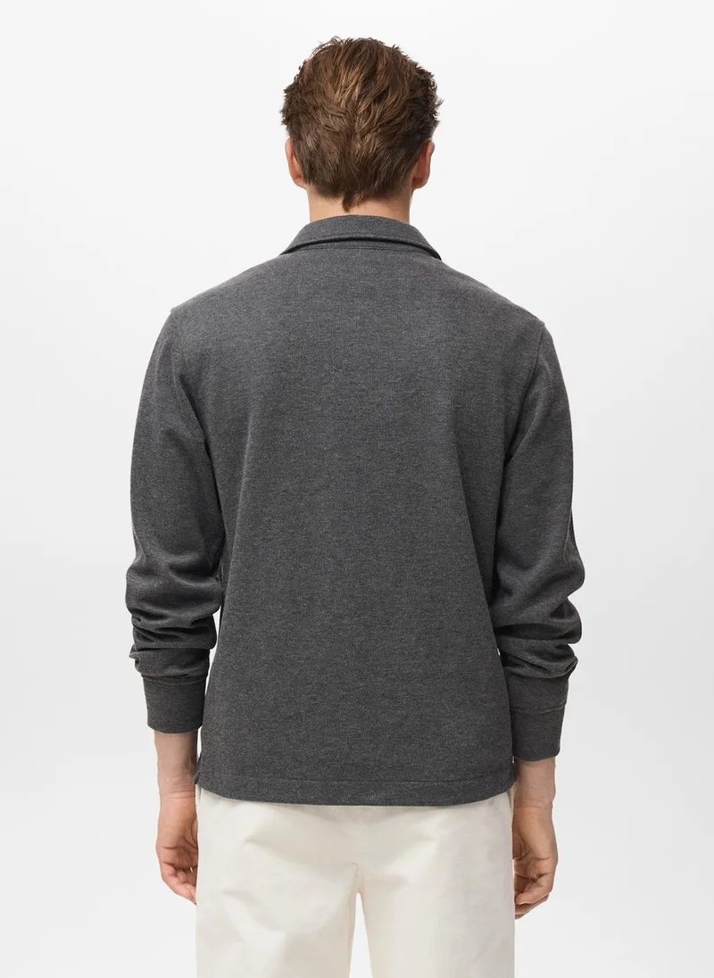 Mango Man Regular-fit polo sweatshirt