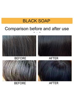 Jaysuing Black Soap Grey Coverage Bar Shampoo 50G, Hair Darkening Soap Bar With Botanical Herbal Extracts For Hair Growth And Dye-Free Solution To Gray Hair  - Image 5