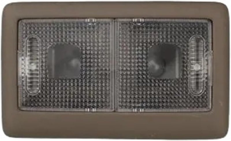 QASULER Beige Gray Car Interior Roof Dome Lamp - Image 1