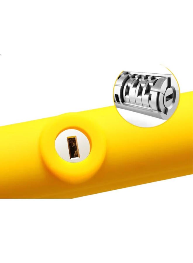 Forever Yongjiu Bicycle Lock, U-Shaped Electric Bike Lock, Cycling Equipment Accessory, Silicone Anti-Theft Key Lock, S514, Black And Yellow - Image 1