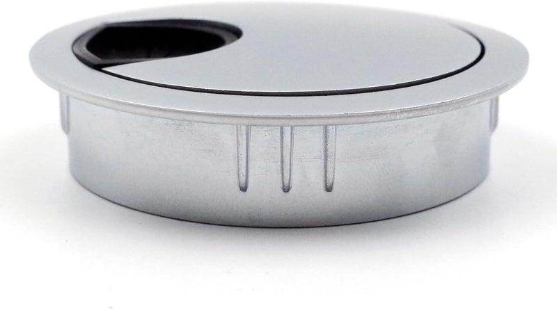 Jetland Desk Grommet for Wire Organizer - Matte Silver, 2-3/8" Hole, GMS60, 2-Pack - Image 3
