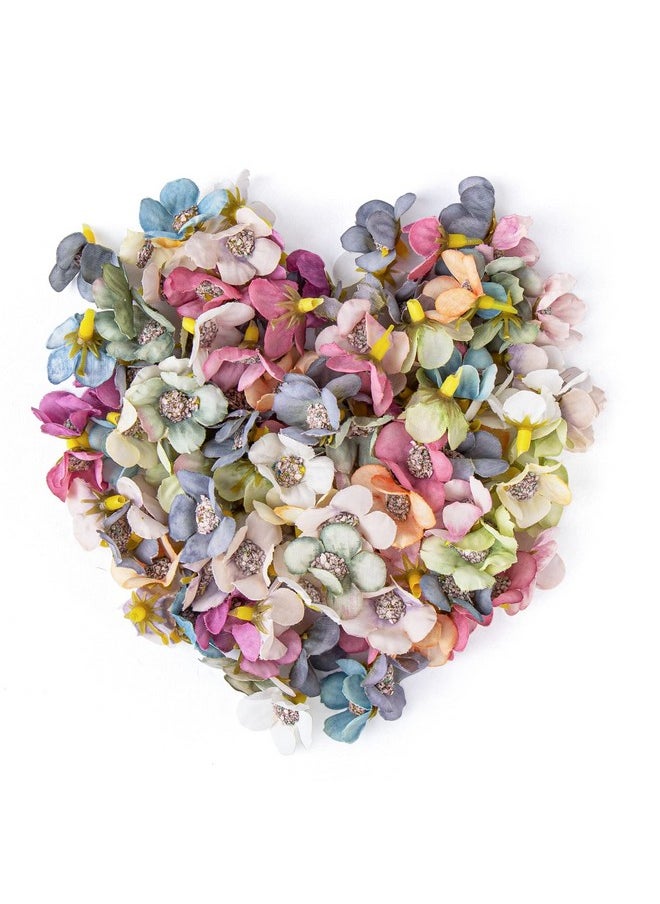 Framendino Framendino, 50 Pack Faux Flower Heads Mini Artificial Silk Flowers Daisy Small Multicolor for Wedding Home Garland Wreath DIY Crafts Accessory Decor  - Image 1