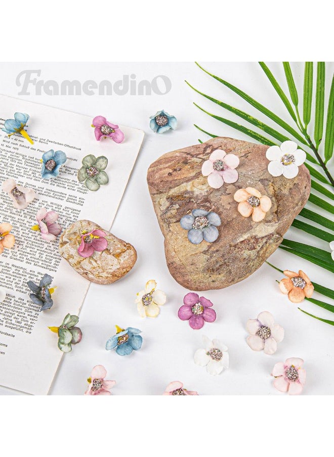 Framendino Framendino, 50 Pack Faux Flower Heads Mini Artificial Silk Flowers Daisy Small Multicolor for Wedding Home Garland Wreath DIY Crafts Accessory Decor  - Image 5