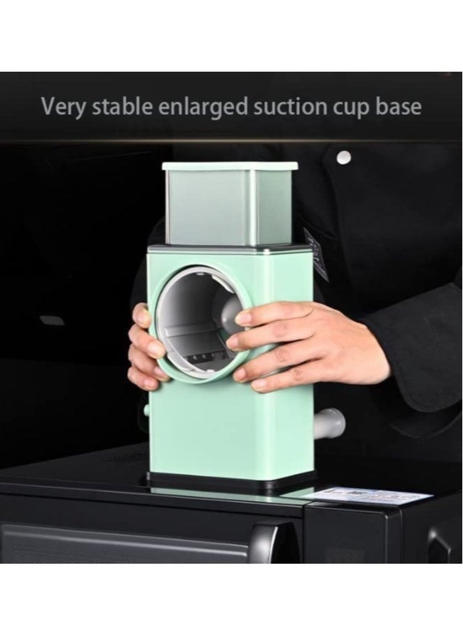 ELTRAZONE Multifunctional Vegetable Grater Fruit Vegetable Slicer Easy Clean 4 in 1 Adjustable Handheld Vegetable Slicer Spiral Drum Slicer Assorted  - Image 3