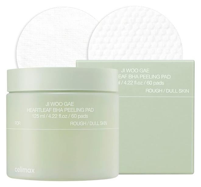 celimax وسادة تقشير سيليماكس جي وو جاي هارت ليف BHA، وسادة حبر ناعمة ولكن فعالة لتقشير الوجه، 60 وسادة - Image 1
