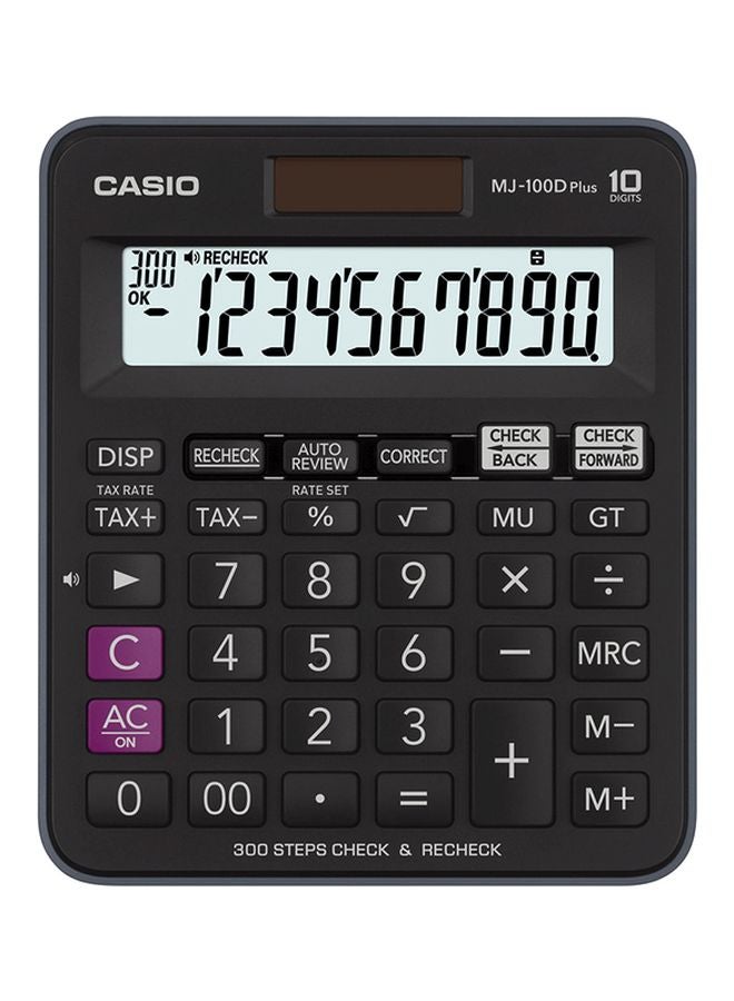 CASIO 10-Digit Basic Calculator MJ-100DPLUS-WA-DPW Black - Image 1