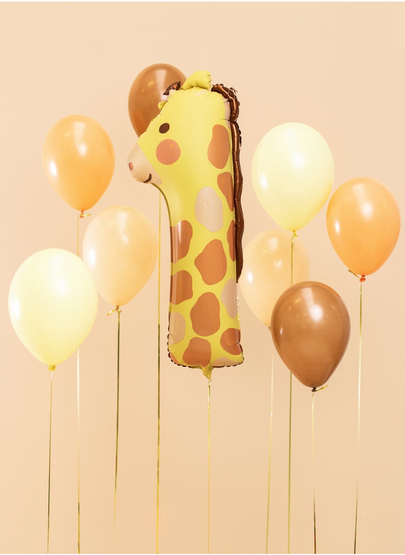PartyDeco Foil balloon Number 1 - Giraffe, 42x90 cm, mix  - Image 3