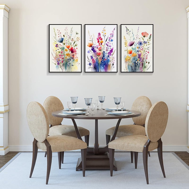 DFAIUY Floral Botanical Canvas Wall Art Set - Image 3