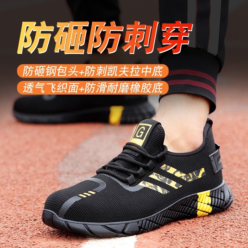 Labor Protection Shoes Men'S Anti-Smashing Anti-Piercing Deodorant Breathable Lightweight Wear-Resistant Anti-Slip Protective Work Shoes Women'S Safety Shoes - Image 4
