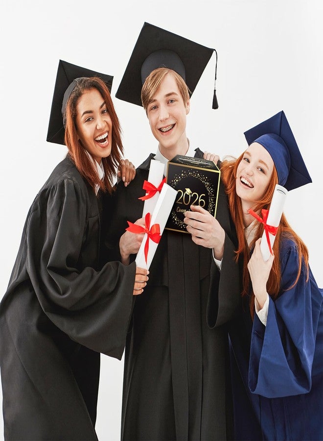 Linelglobal 2026 Graduation Card Box Holder, Foldable Grad Congrat Decoration Box for Boys Girls Men Women Graduation Party Celebration Black - Image 5