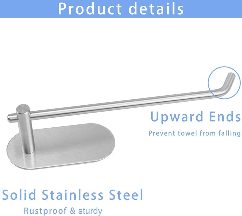ACHRO-Self Adhesive and Wall Mount Napkin Holder Stainless Steel Napkin Towel Hanger for Washbasin, Kitchen Sink, Basin Towel Anti Rust Strong Sticker Towel Holder for Bathroom (Nickel Satin) - Image 5