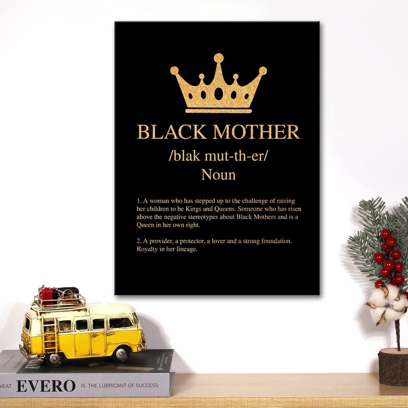 JerLoe Black Mother Canvas Wall Art - Image 5