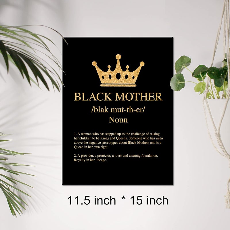 JerLoe Black Mother Canvas Wall Art - Image 2