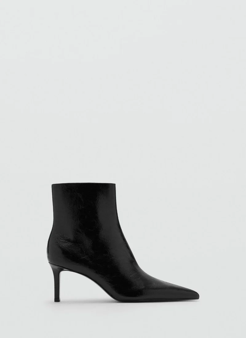 مانجو Pointed heel ankle boot