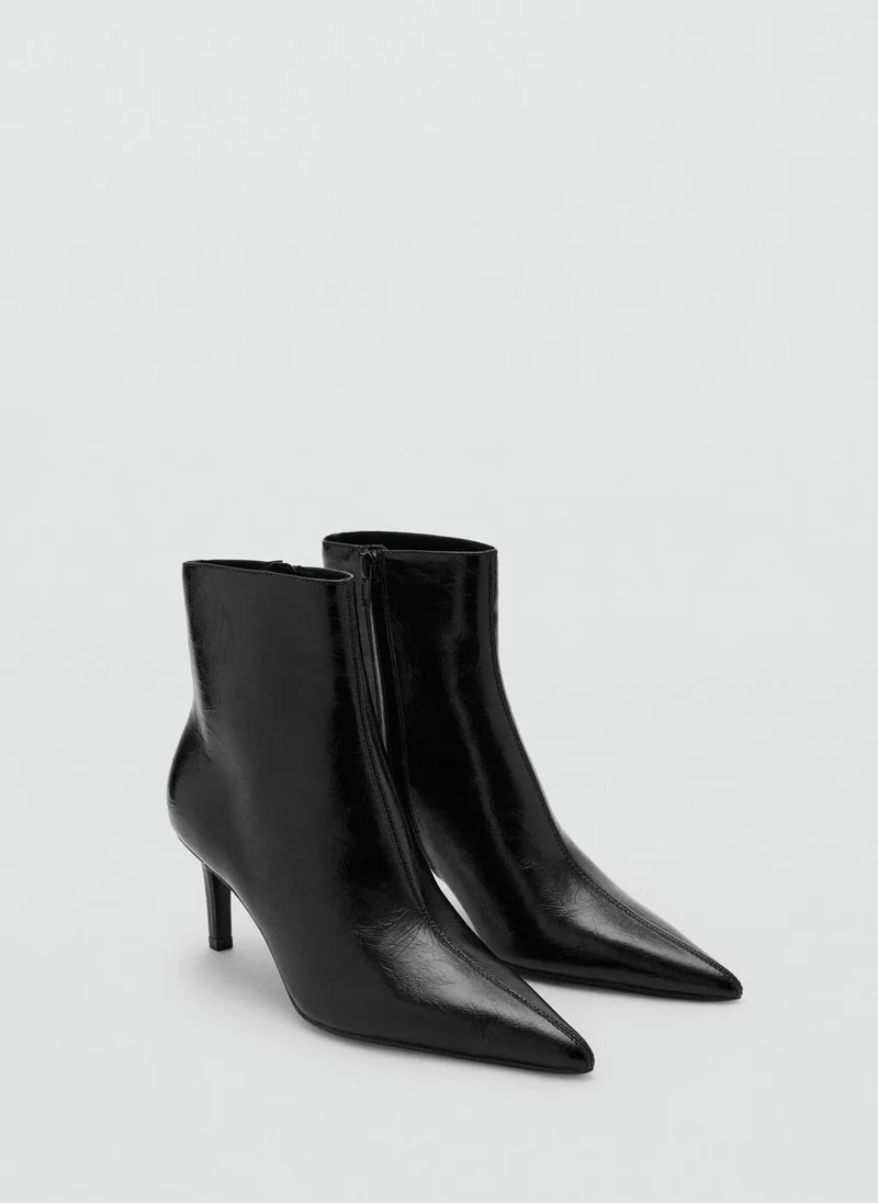 مانجو Pointed heel ankle boot