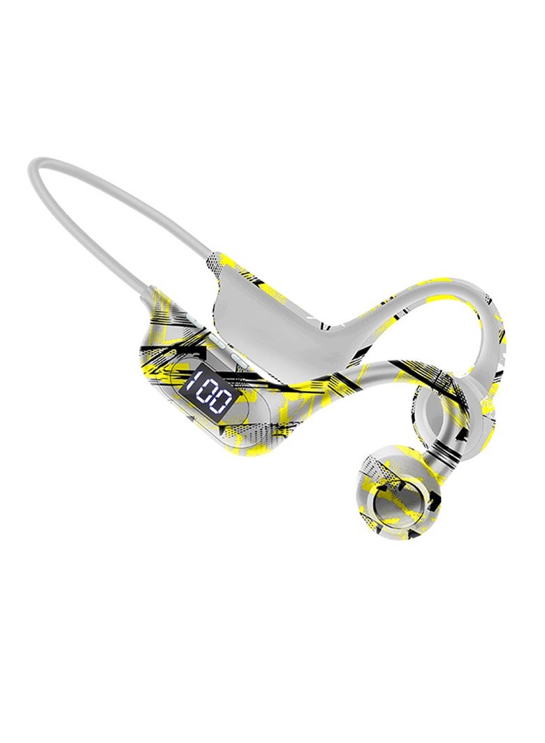 Tuya bone conduction wireless Bluetooth headset card plug-in digital display ear-hook wireless headset - Image 1