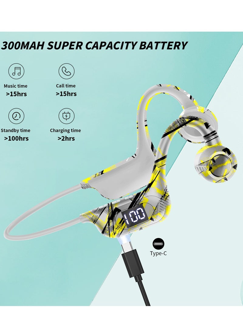 Tuya bone conduction wireless Bluetooth headset card plug-in digital display ear-hook wireless headset - Image 4