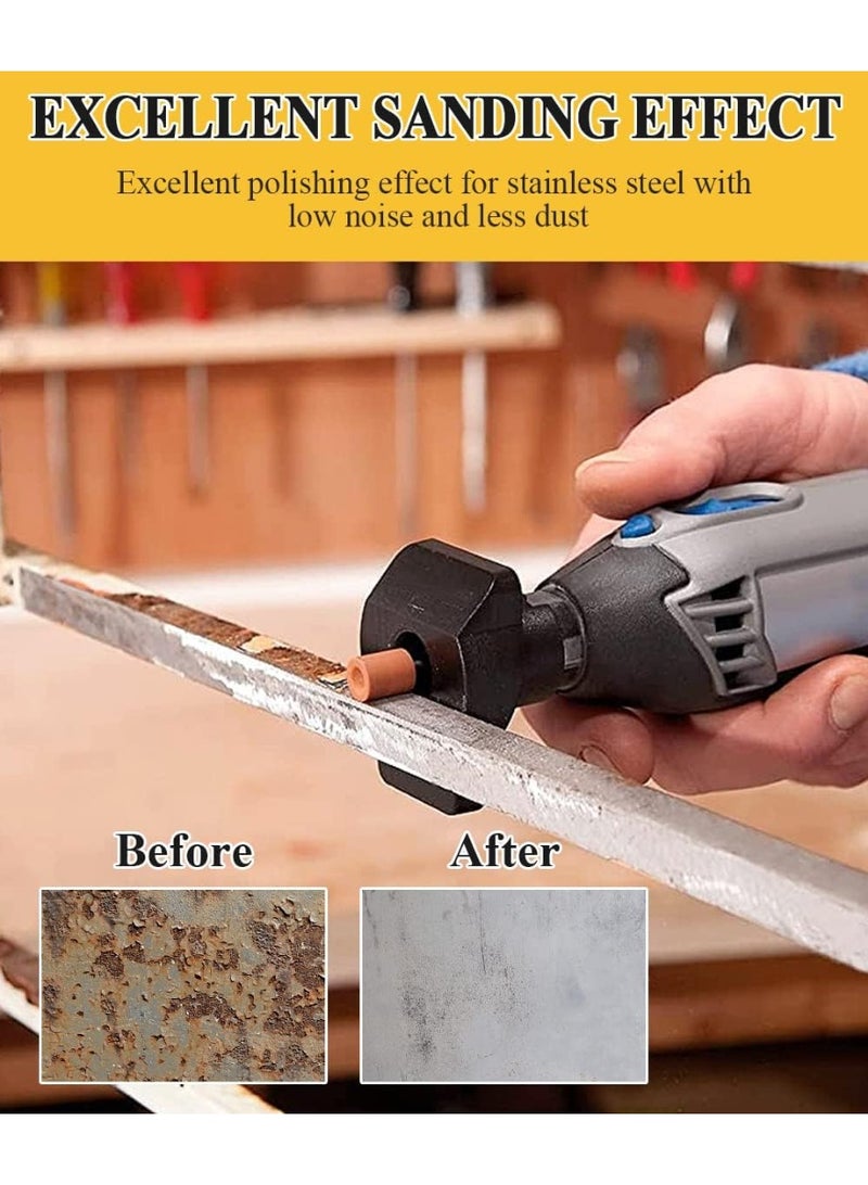 Sanding Bits for Dremel Rotary Tool, Grinding Stone Sanding Drill Bits with 1/8" Shank, Aluminium Oxide Tough Enough to Metal Rust Removal/Smoothing/Sharpening, Different Shape Meet More Needs, 42Pcs - Image 3