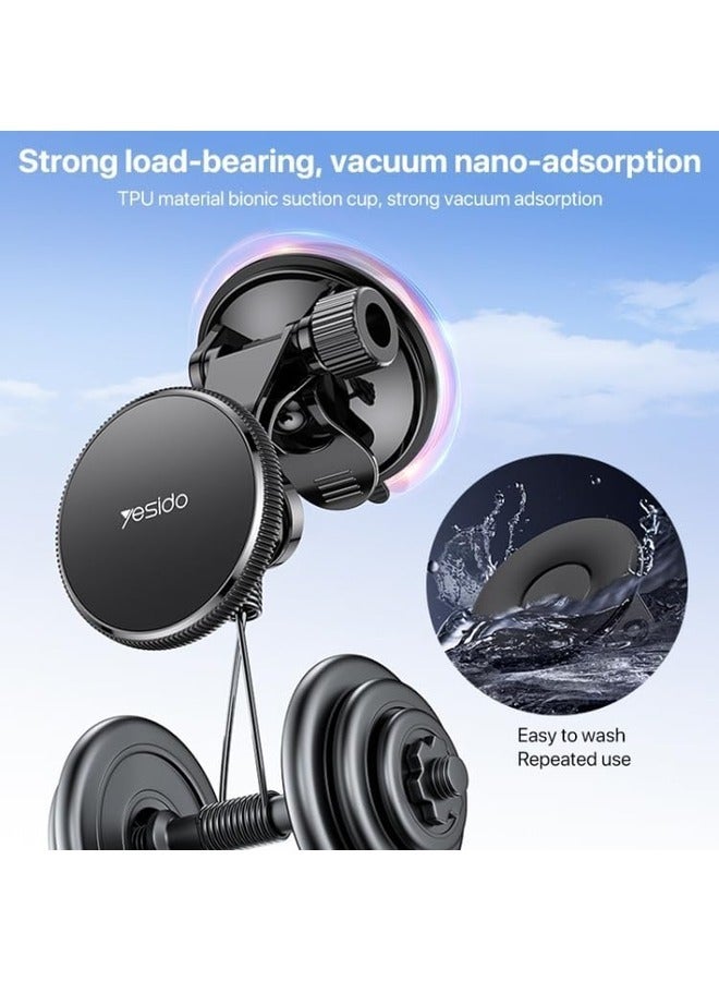 ELTRAZONE "C177 Mini MagSafe Magnetic Car Holder – Compact Suction Cup Mount for iPhone and Magnetic Devices" - Image 4