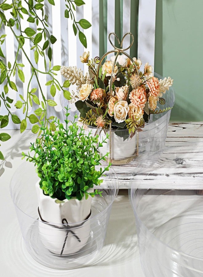 Hoolerry 15 Pieces Plastic Plant Saucer Clear Deep Drip Tray Thickened Clear Plant Saucers Plant Trays for Pots Plant Drip Trays for Home Garden Indoor and Outdoor Potted Plants (8, 10, 12 Inch) - Image 5