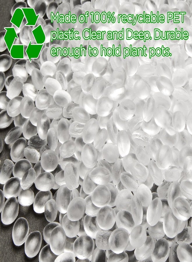 Hoolerry 15 Pieces Plastic Plant Saucer Clear Deep Drip Tray Thickened Clear Plant Saucers Plant Trays for Pots Plant Drip Trays for Home Garden Indoor and Outdoor Potted Plants (8, 10, 12 Inch) - Image 3