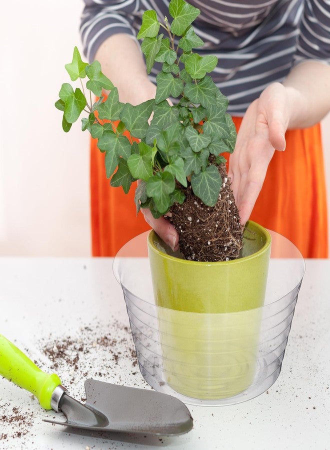 Hoolerry 15 Pieces Plastic Plant Saucer Clear Deep Drip Tray Thickened Clear Plant Saucers Plant Trays for Pots Plant Drip Trays for Home Garden Indoor and Outdoor Potted Plants (8, 10, 12 Inch) - Image 4