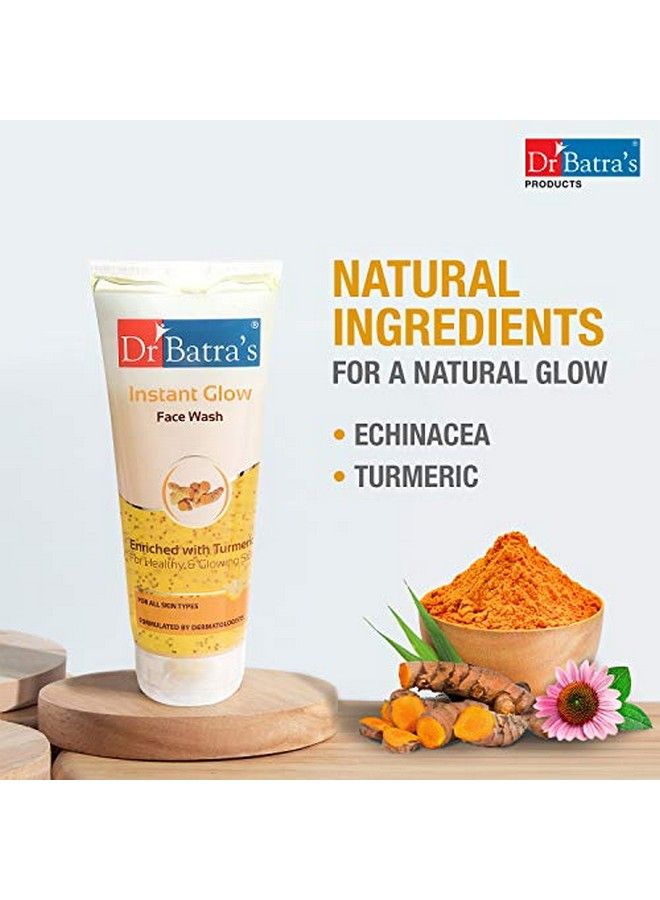 Dr Batra's Instant Glow Face Wash Enriched With Turmeric For Healthy & Glowing Skin 50 Gm (Pack Of 4) - Image 4