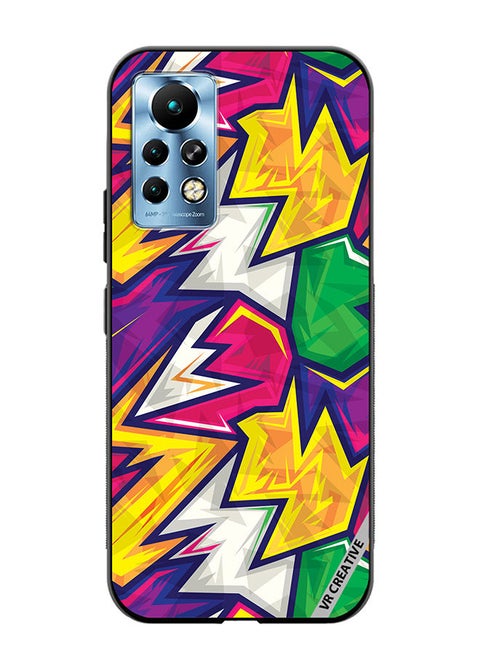 Protective Case Cover For Infinix Note 11 Pro Colorful Abstract Geometric Design Multicolour