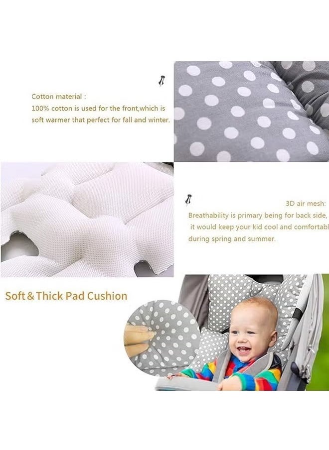 oldlaiben Baby Stroller Seat Cushion, Breathable Stroller Seat Liners, Universal Cartoon Baby Seat Pad, Baby Seat Pad Liner, Soft Baby Seat Pad Liner for Stroller, For Newborn, Infant or Toddler, For Carriage, Bassinet Pram（Blue whale）  - Image 5