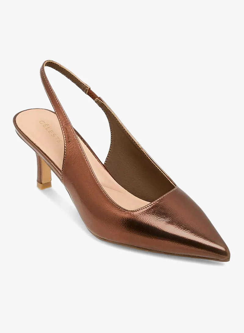 Celeste BROWN Women Stiletto Heel Slingback Shoes for Women | Best Price UAE