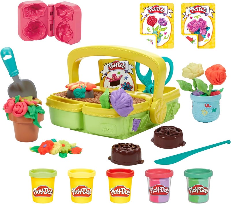 Play-Doh مجموعة ألعاب حديقة الزهور المتفتحة من بلاي دو، لعب تخيلي في الطبيعة، فنون وحرف للأطفال من عمر 3 سنوات فما فوق - Image 1