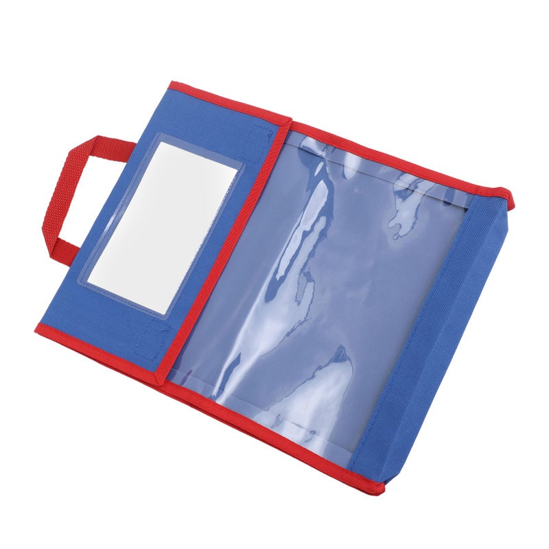 Kid Book Pouch Portable Classroom Clear Pocket Reading Book Bag with Stitched On Handle for Homework - Image 4