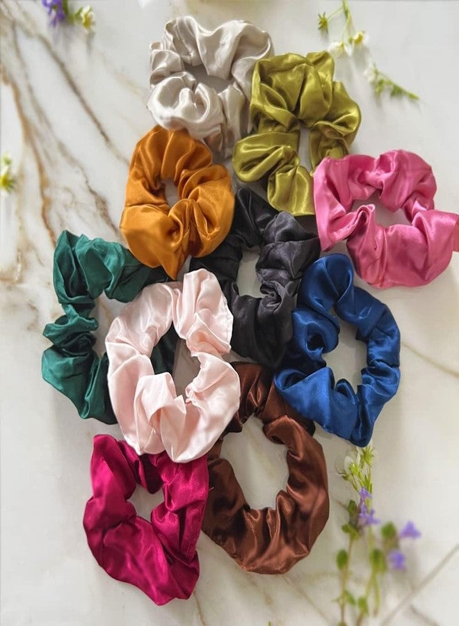 AUTOWRAP 12 Pieces Small Satin Hair Scrunchies Silk Hair Ties, Satin Elastic Hair Bands, Elastics Ponytail Holders for Women Girls Hair Accessories Gift - Image 4